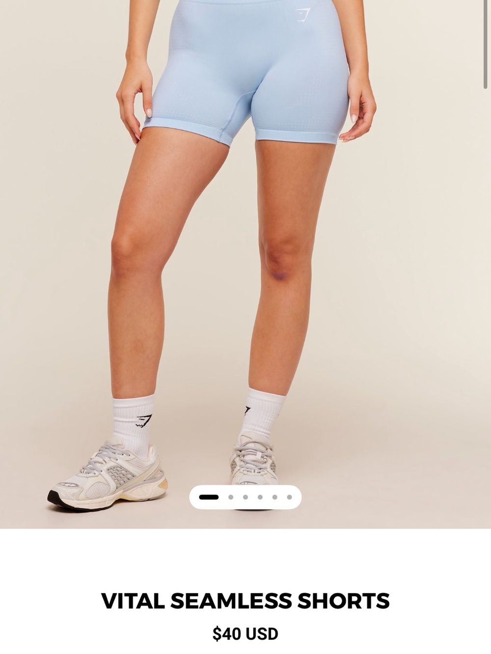 Gymshark Pale Blue High-Waist Seamless Bike Shorts